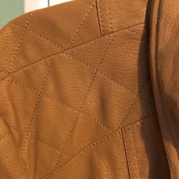 Women's Tan Jacket faux suede - Picture 4 of 5